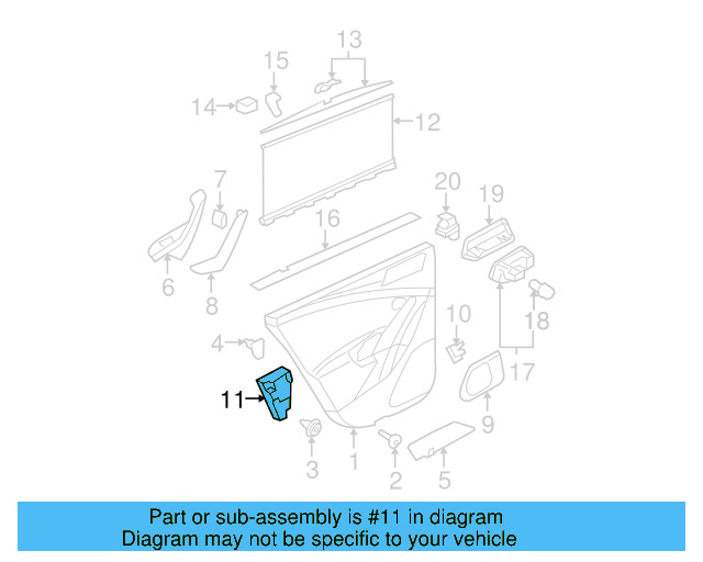 Lower Center Pillar Trim Clamp 1C0-867-388 - View 14