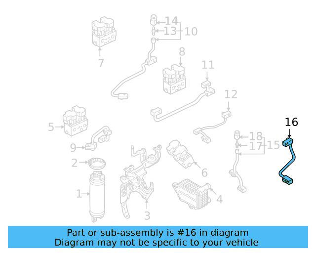 Rear AC Line 1EA-816-542 - View 3