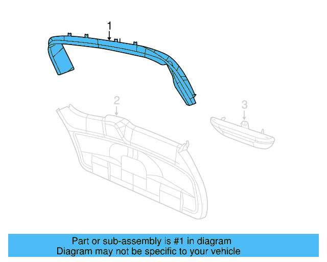 Upper Trim 7B0-867-603-B-XT1 - View 3