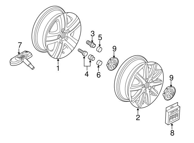 Lockable Wheel Bolt Set 000-071-597