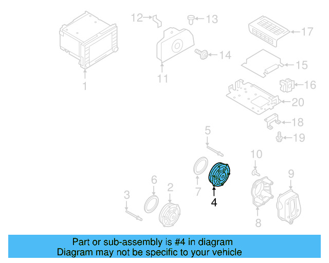 Quarter Panel Speaker 5C5-035-454-E - View 4
