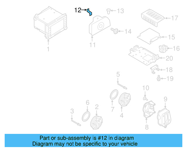 Rear Speaker Bracket 5C5-035-925 - View 3