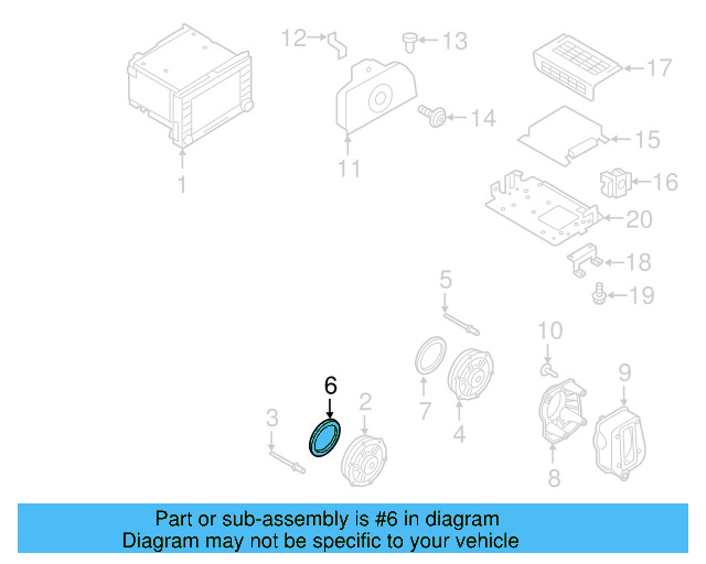 Rear Speaker Bracket 5C5-035-925 - View 5
