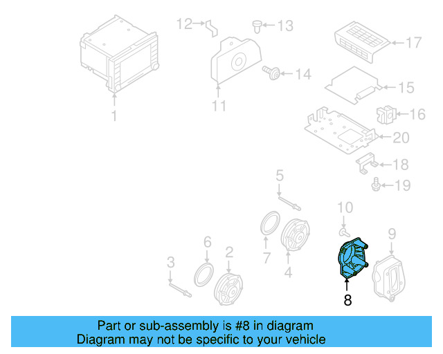 Quarter Panel Speaker Bracket 5C5-035-241-A - View 7