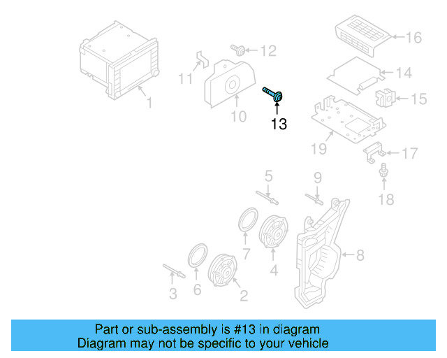 Rear Speaker Rivet N-911-823-01 - View 3