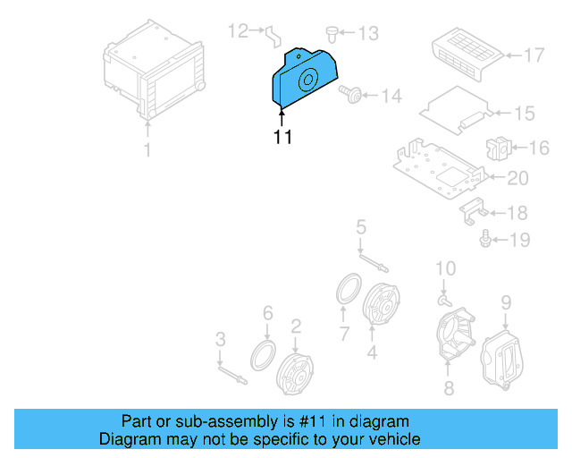 Rear Speaker Bracket 5C5-035-925 - View 4