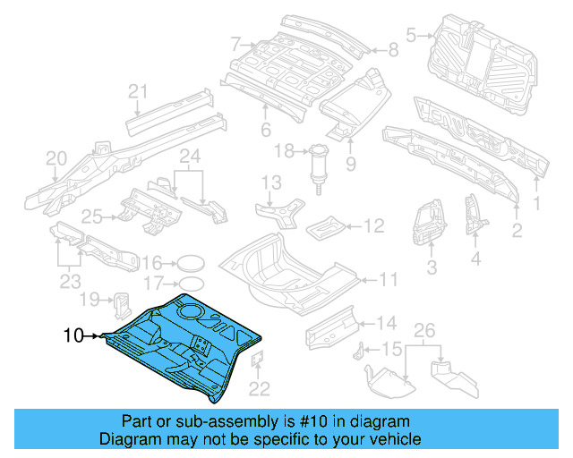 Floor Pan 3B0-803-093-F - View 19