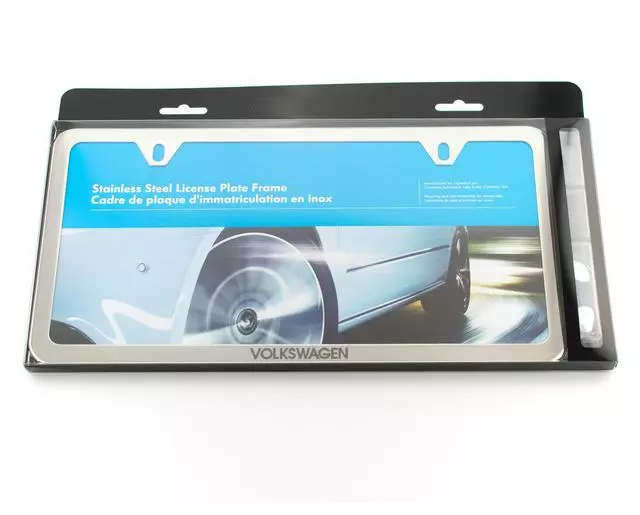 License Plate Frame, Slim With Logo 000-071-801-AB-5R5 - View 2