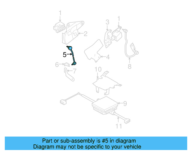 Headlight Level Sensor Strut Support 1J0-941-285-C - View 8