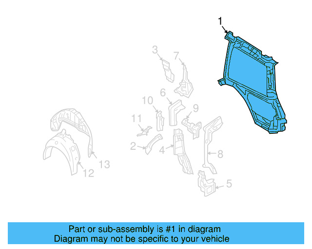 Quarter Panel 1J9-809-405-E - View 6