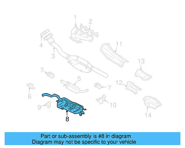 Muffler JZW-253-609-AB - View 6