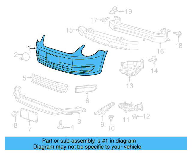 Bumper Cover (Unpainted) 5c5807217akgru - View 5