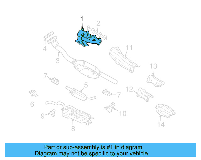 Exhaust Manifold 06A-253-031-BL - View 14
