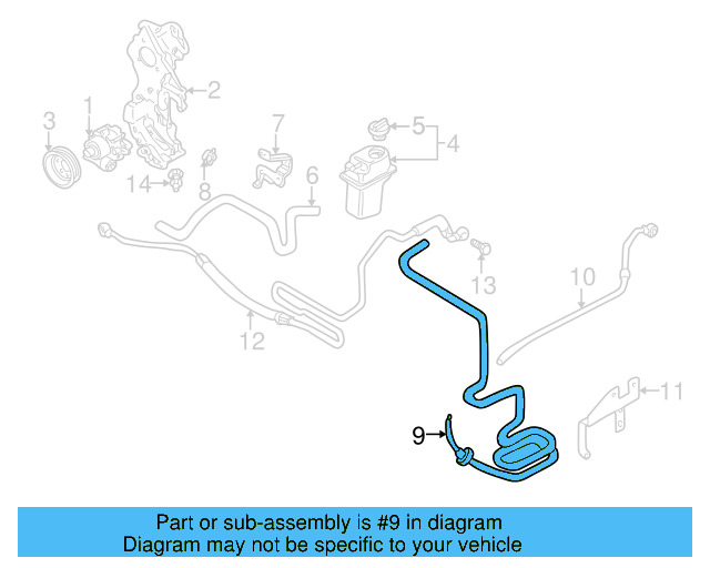 Return Hose 1C0-422-891-P - View 3
