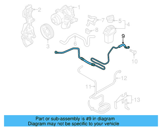 Pressure Hose 1C0-422-893-BC - View 4