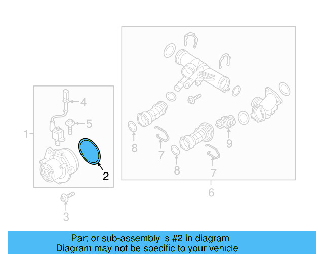 Water Pump Assembly Gasket 04L-121-119-F - View 13