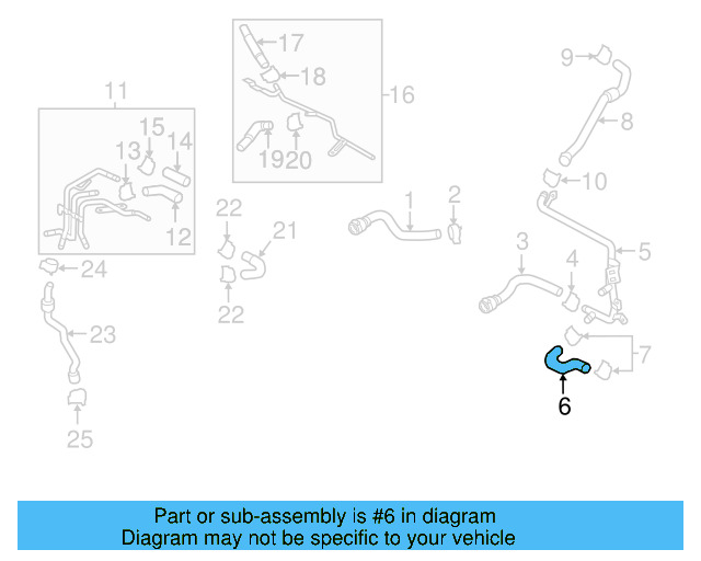 Connector Hose 5K0-121-051-B - View 4