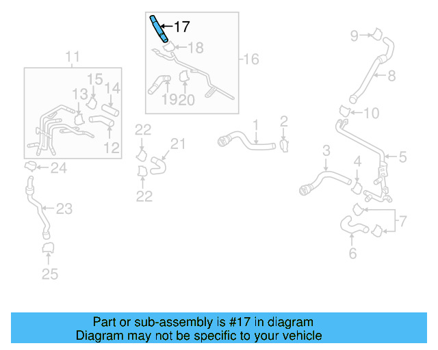 Hose 5K0-122-447-L - View 10
