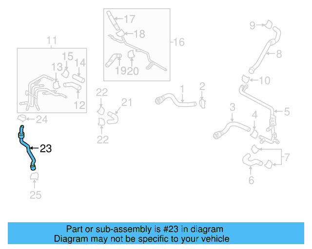 Connector Hose 5Q0-122-101-CK - View 7