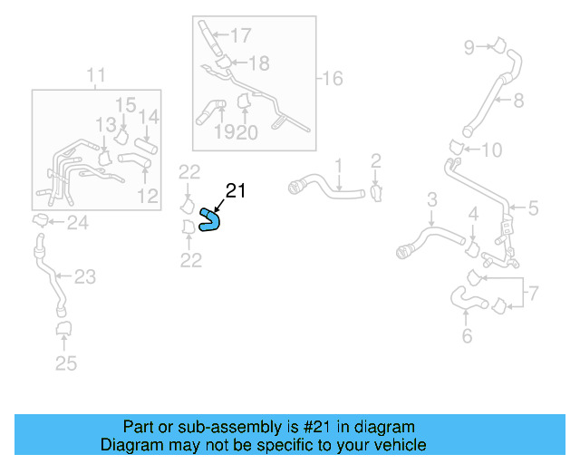 HVAC Heater Hose 5Q0-122-157-CK - View 19