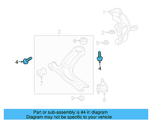 Lower Control Arm Mount Bolt N-912-177-01 - View 27