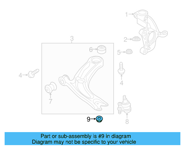 Ball Joint Nut N-912-332-01 - View 8