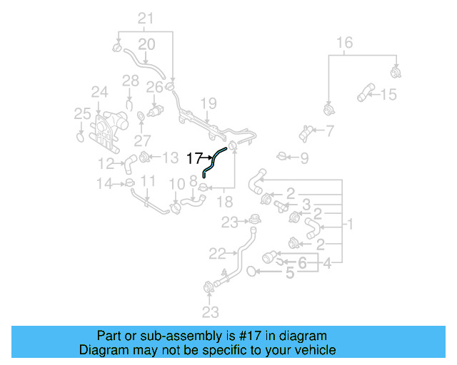 Engine Coolant Hose 06F-121-447 - View 46