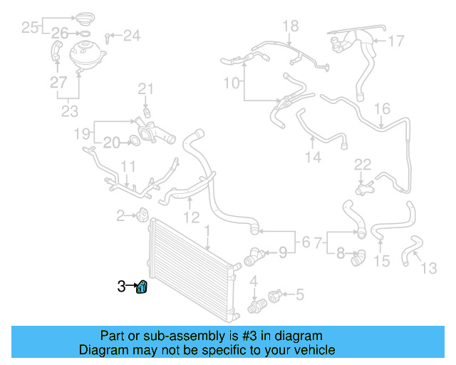Radiator Lower Bracket 1J0-806-157-F - View 35