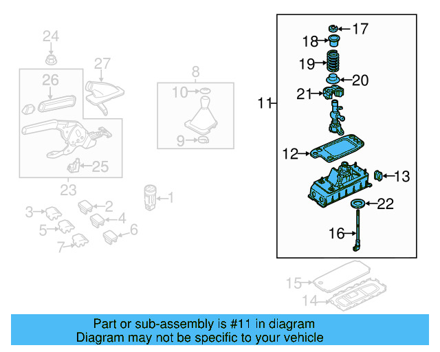 Gear Shift Assembly 1K0-711-050-A - View 21