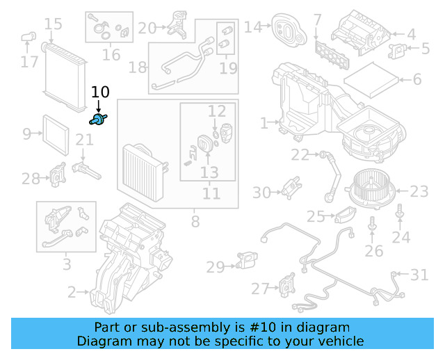 Evaporator Assembly Bracket 5Q0-819-133 - View 10