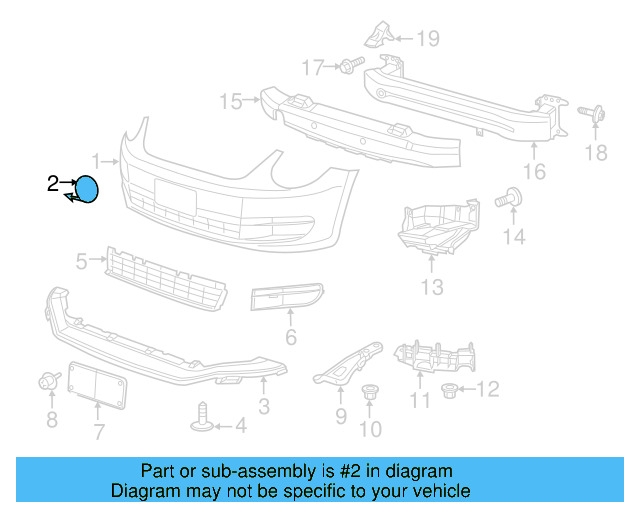 Tow Eye Cap (Unpainted) 5c5807241agru - View 11
