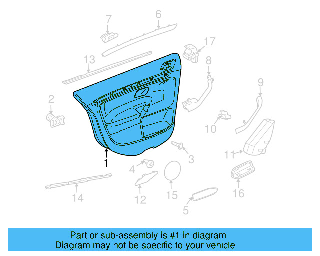 Door Trim Panel 1K6-867-211-FA-TRS - View 3