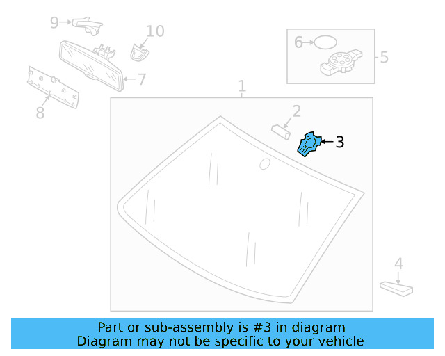 Mirror Support 7N0-845-543-A - View 6
