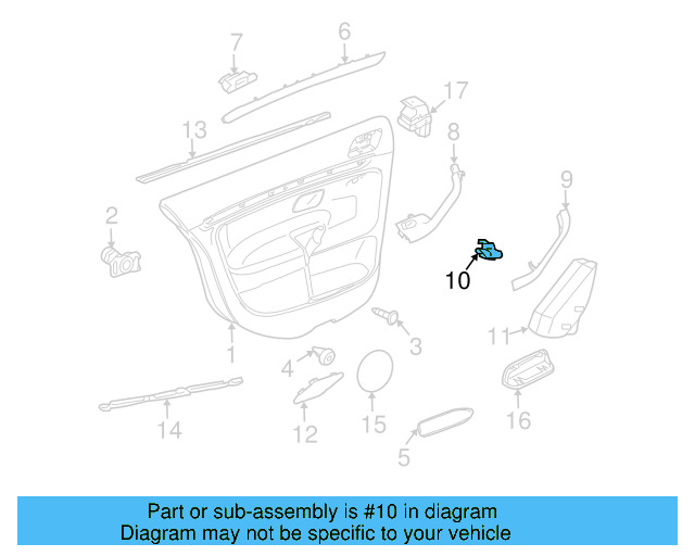 Door Panel Handle Cover Clip N-907-760-01 - View 22
