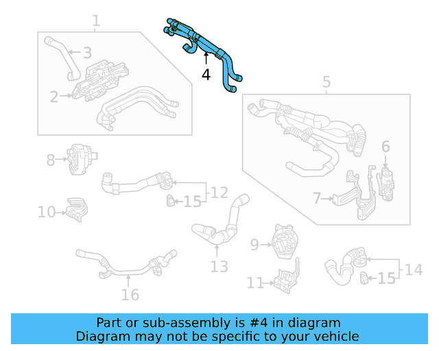 Water Hose 1EA-121-054-D - View 5