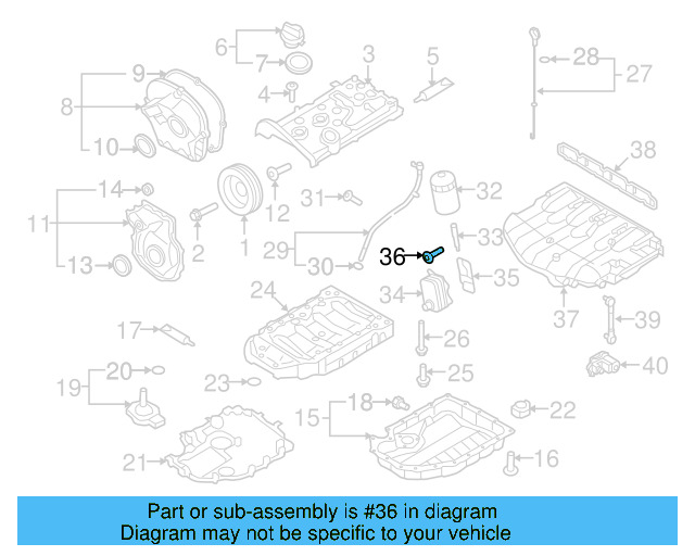 Upper Oil Pan Bolt N-910-506-01 - View 6