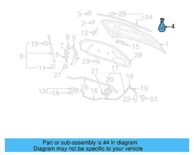Hood Hardware Kit 1K0-898-615 - View 4