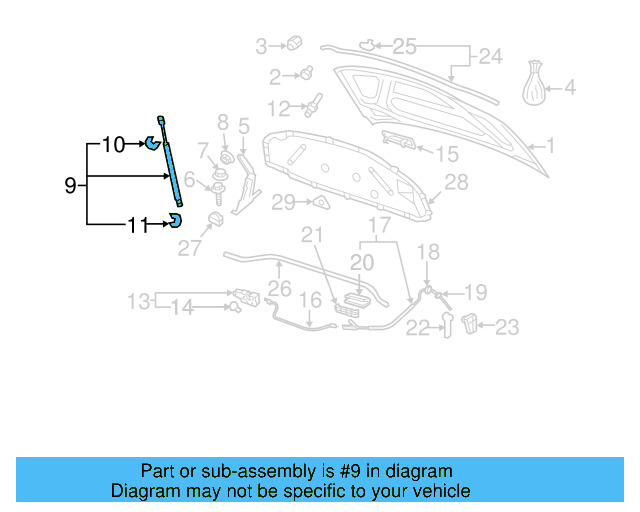 Support Cylinder 5K0-823-359-E - View 10