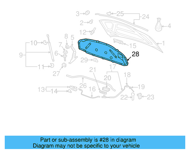 Hood Insulation Pad 5K0-863-831-G - View 10