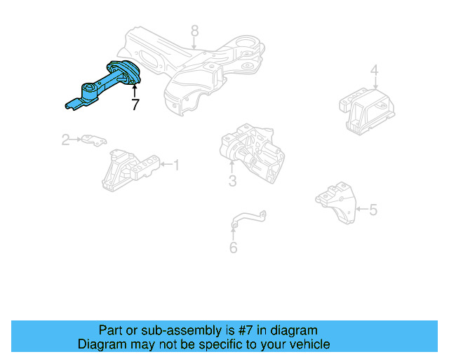 Rear Support 1J0-199-851-R - View 22