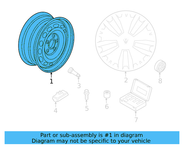 Wheel, Spare 5QF-601-011-C - View 2