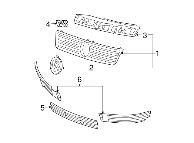 Grille 3B0-853-678-B-B41 - View 13