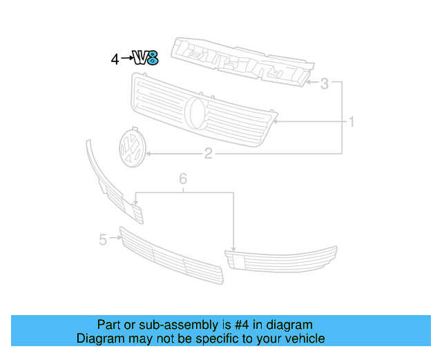 Nameplate 3B0-853-679-A-PWV - View 3