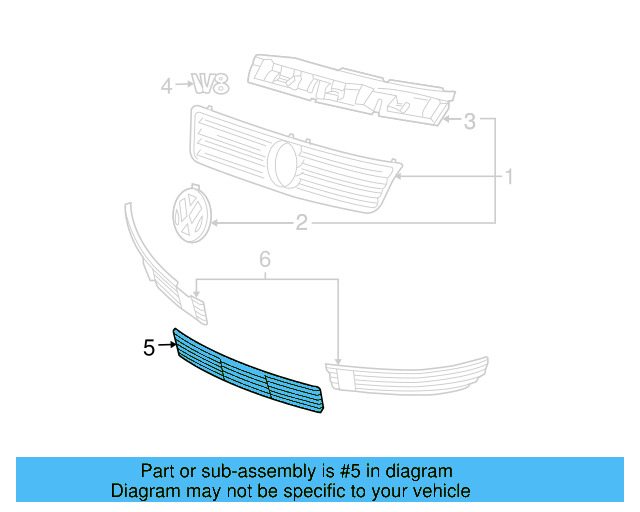 Lower Grille 3B0-853-677-E-B41 - View 5