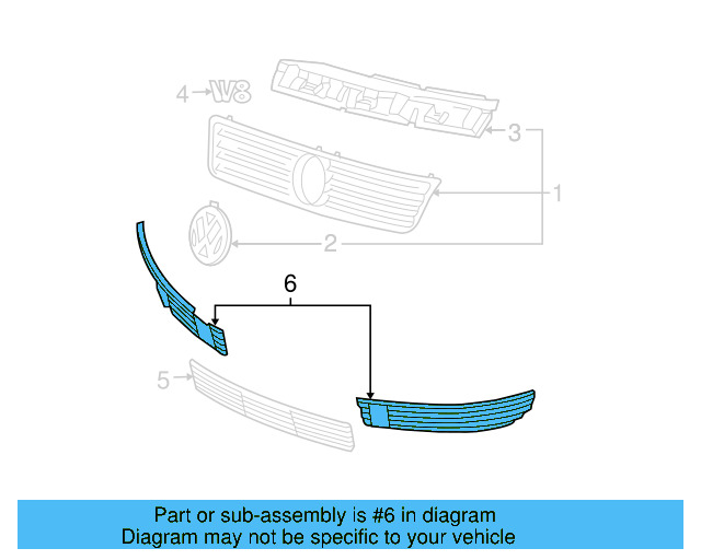 Lower Grille 3B0-853-665-L-B41