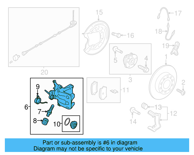 Caliper 8J0-615-424-E - View 3