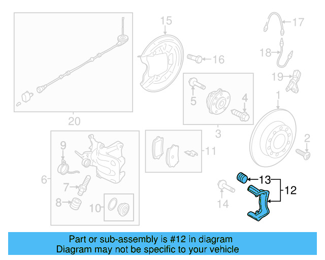 Caliper Mount 1K0-615-426-G - View 3