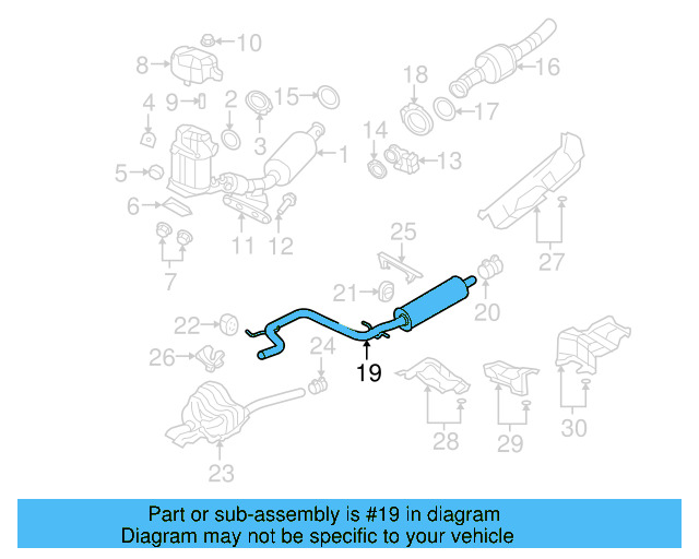 Muffler & Pipe 1K0-253-209-BN - View 3