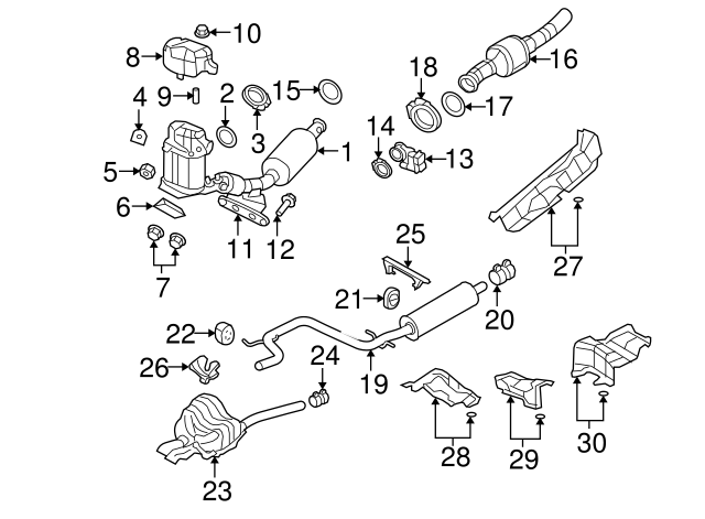 Muffler & Pipe Retainer Ring 1K0-253-147-C - View 3