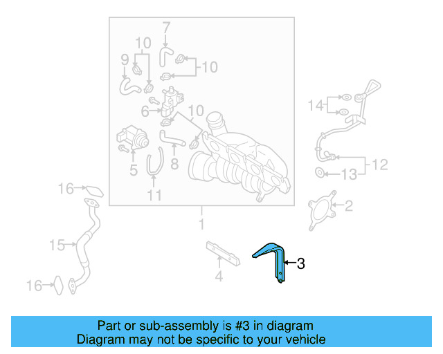 Turbocharger Bracket 06J-145-536-M - View 24